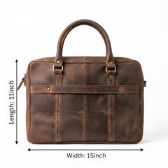 Vintage-Inspired Crazy Horse Leather Bag.