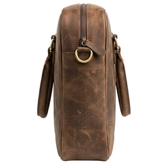 Vintage-Inspired Crazy Horse Leather Bag.
