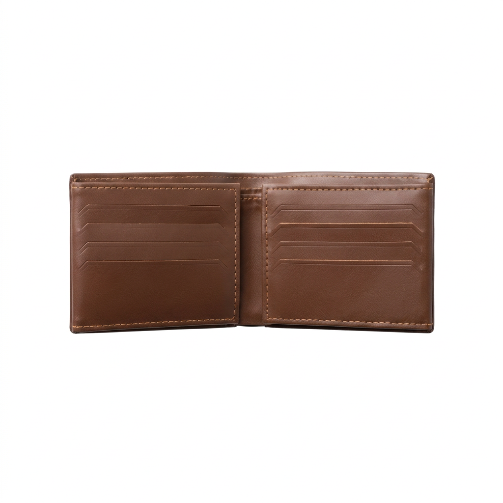 Pure white background par centered wallet